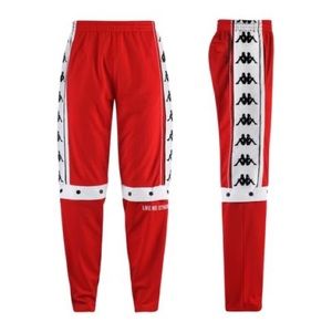KAPPA 10 ARPAN RED WHITE BLACK TRACKPANTS